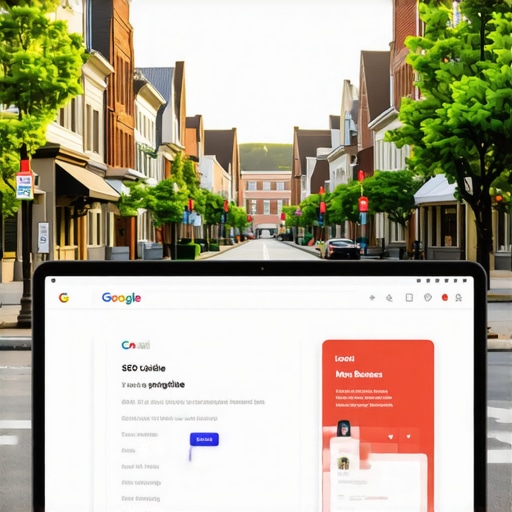 Google My Business profile with Louisville landmarks and customer reviews