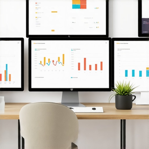 Louisville Local SEO Tools and Maintenance Setup A workspace with computer screens displaying Louisville SEO analytics and citation reports.