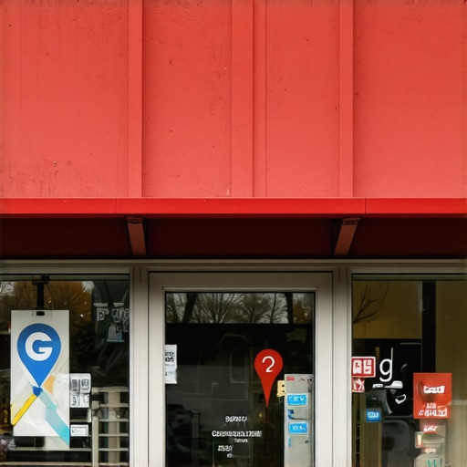 Louisville Storefront with Google Maps Signage A Kentucky business storefront highlighting its presence on Google Maps