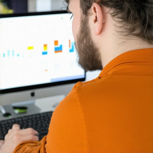 Louisville Local SEO Tools in Action Business owner analyzing Louisville SEO and map rankings with analytics tools