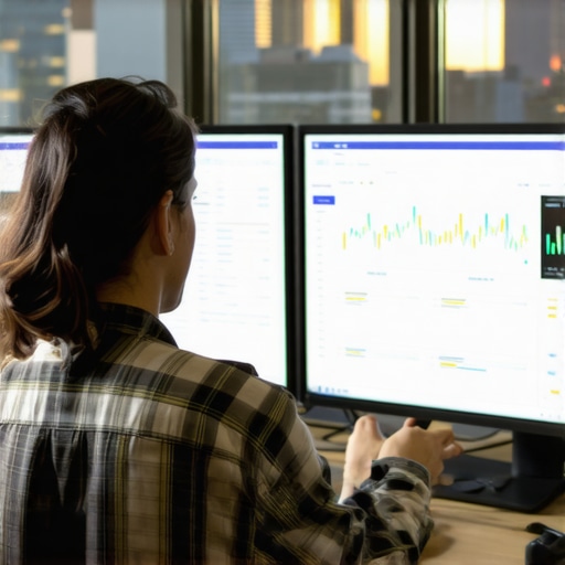 Louisville SEO Expert Analyzing Data Local SEO specialist reviewing Louisville maps ranking metrics on computer screens.