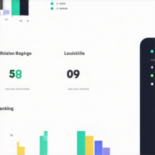SEO software dashboard displaying citation audit and ranking data for local Louisville business