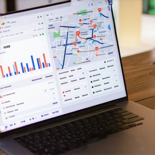 Dashboard display of Louisville SEO analytics and maps optimization tools