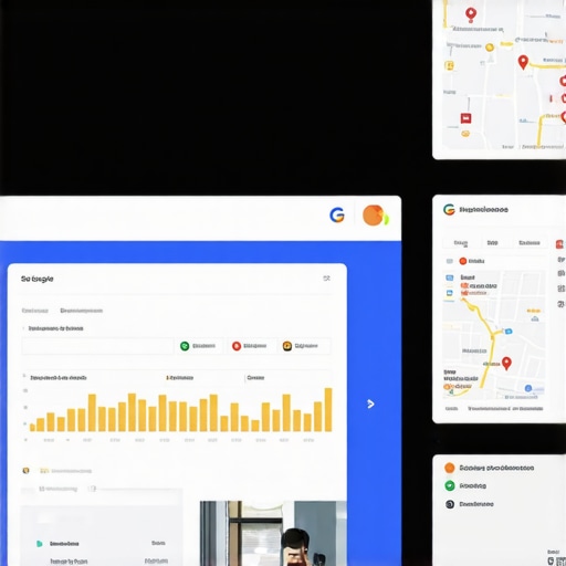 GMB Optimization for Louisville Shop Marketing expert updating Google My Business profile with maps and reviews.