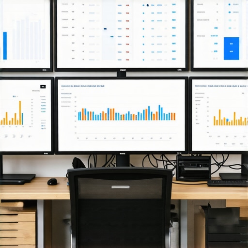 Workstation with SEO analytics and citation tools open on screens, representing ongoing Louisville local SEO maintenance.